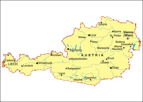 maps of austria. Austria Map